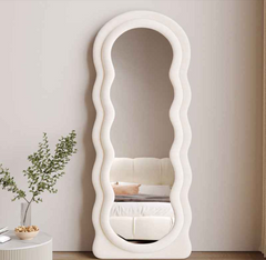 Wavoraa Living Bedroom Standing Wall Hanging Mirror Decor