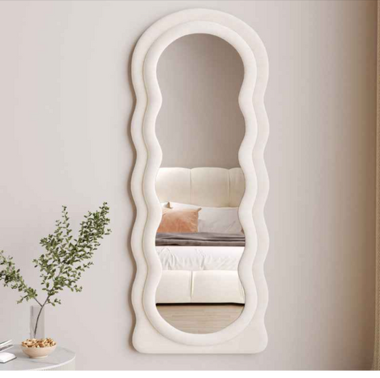 Wavoraa Living Bedroom Standing Wall Hanging Mirror Decor