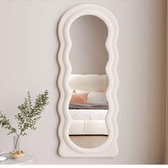 Wavoraa Living Bedroom Standing Wall Hanging Mirror Decor