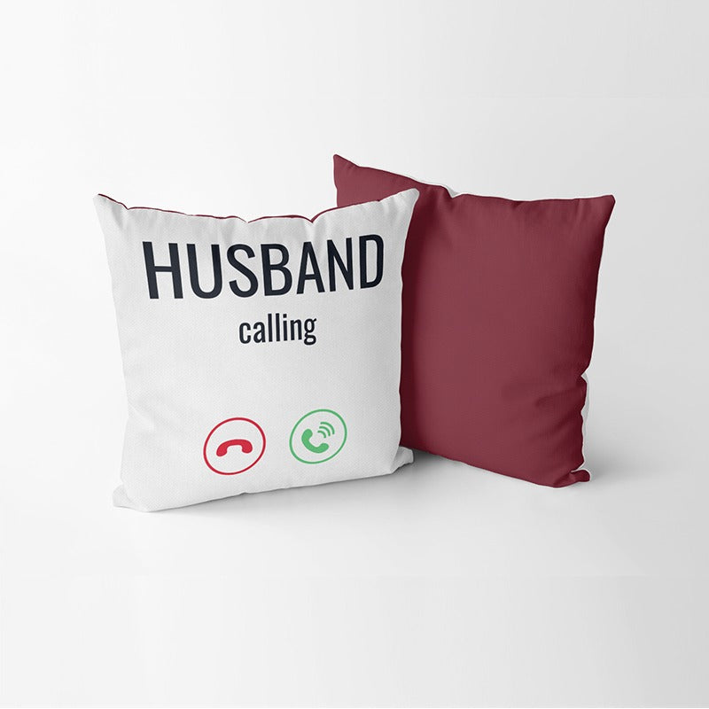 Loomiee Husband Calling Cushion Covers (Set of 2)