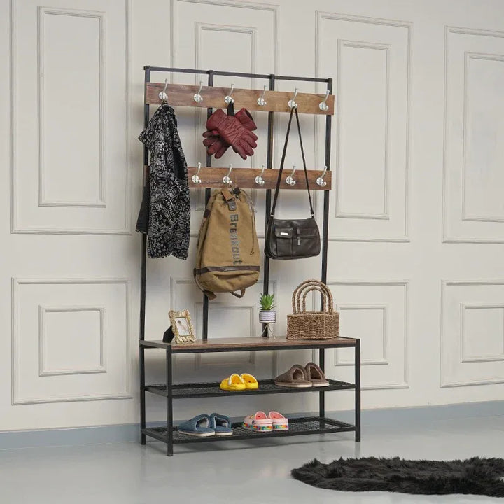 Gardero XL Cloth Shoe Coat Storage Organizer Rack