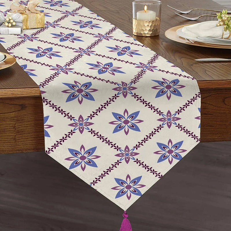 Fancy Flower Dining Lounge Drawing Room Table Decor Runner - waseeh.com