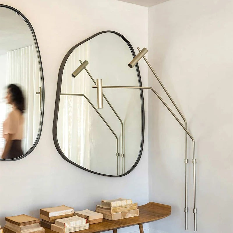 Banheiro Irregular Wall Mounted Hanging Bath Bedroom Hallway Mirror Decor - waseeh.com
