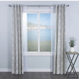 White & Grey Pattern Curtains
