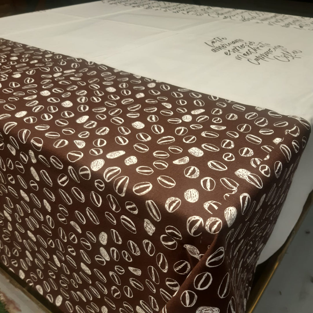 Beans &amp; Font Table Cover Duck Cotton