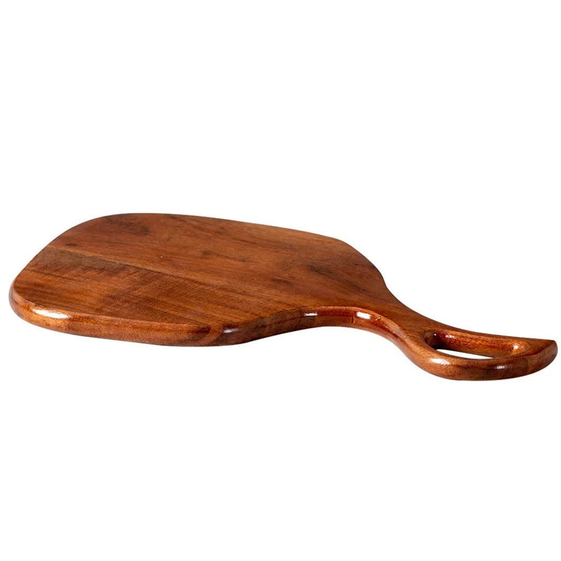 Open Handle Solid Wood Guest Snack Kitchen Serving Tray