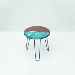 Brown Ocean Living Lounge Center Side Hairpin Table