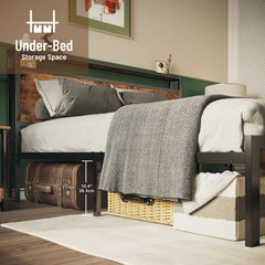Gedeus Compact Platform Bed Low Bedroom Bed