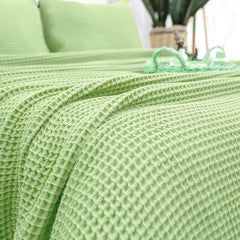 Waffle Thermal Blanket With Pillow King Size