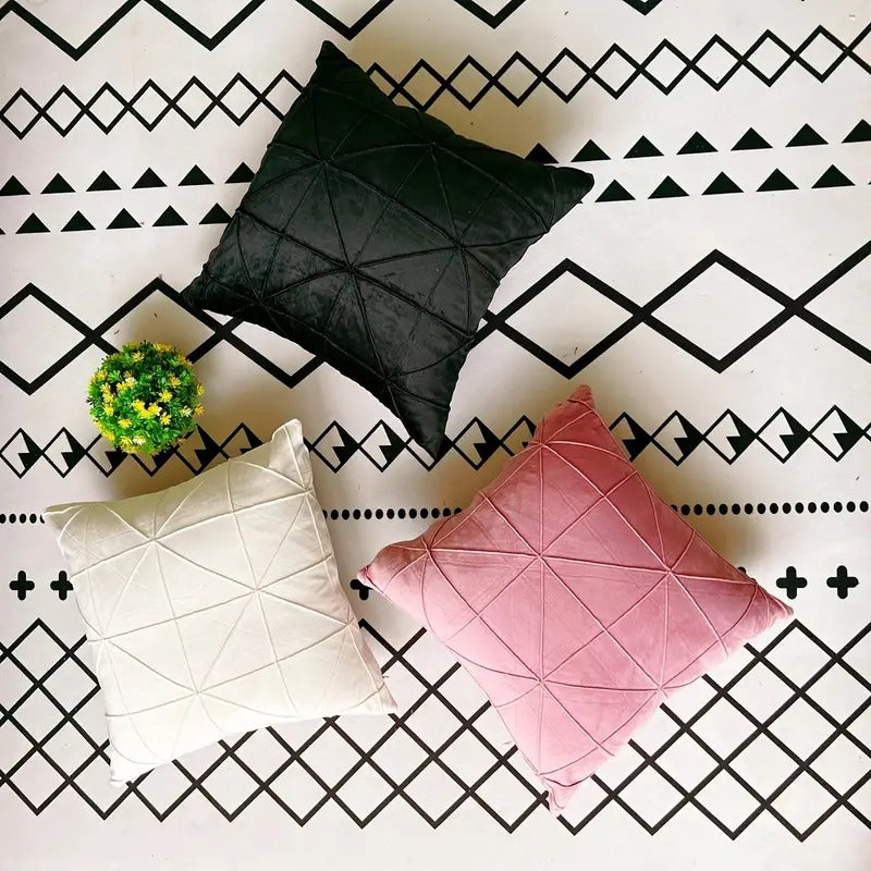 Alorae Velvet Weave Cushion Covers (Pack of 2)