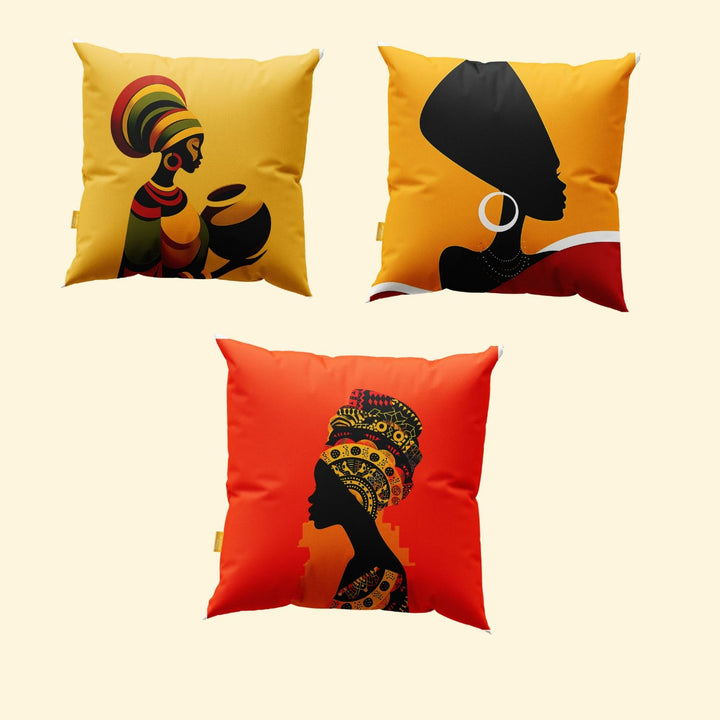 Afrocena Living Lounge Bedroom Cushion Covers (Set of 3)