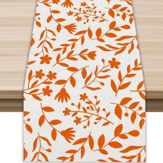 Tangerine Blossom Nebula Table Runne