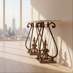 Kyren Loft  Living Lounge Hallway Entrance LED Marble Console Table - Only in Lahore