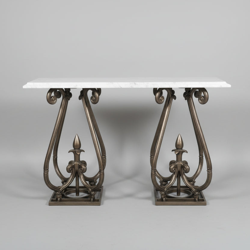 Kyren Loft  Living Lounge Hallway Entrance LED Marble Console Table - Only in Lahore