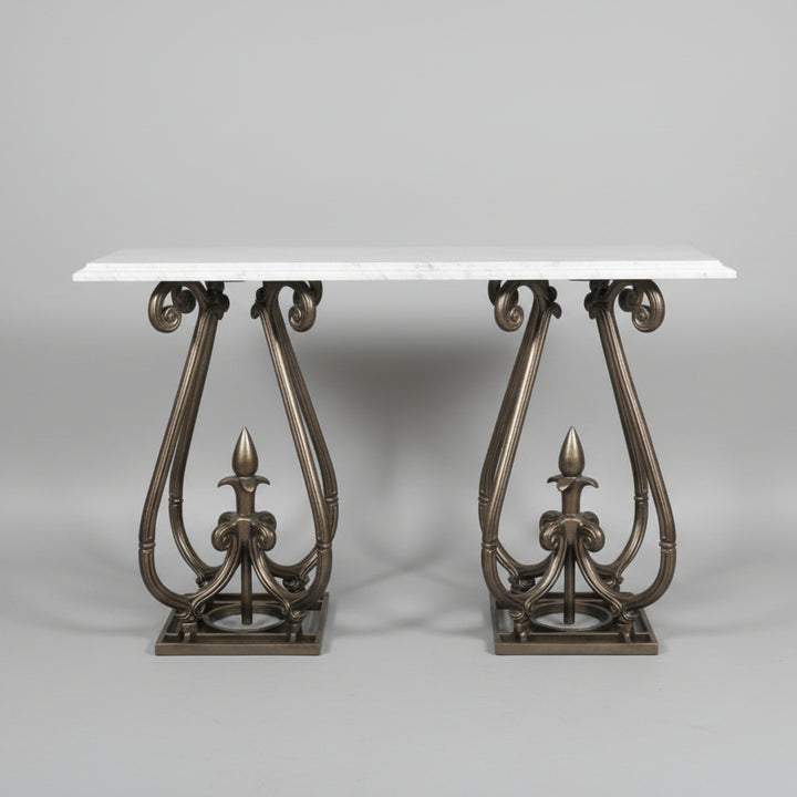 Kyren Loft  Living Lounge Hallway Entrance LED Marble Console Table - Only in Lahore