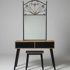 North Vale Bedroom Dressing Stool Mirror Table (Set of 3) - Only Available in Lahore