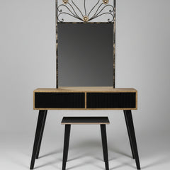 North Vale Bedroom Dressing Stool Mirror Table (Set of 3) - Only Available in Lahore