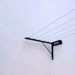 Espanio Cloth Drying Wall Mounted Rope Stand Rack