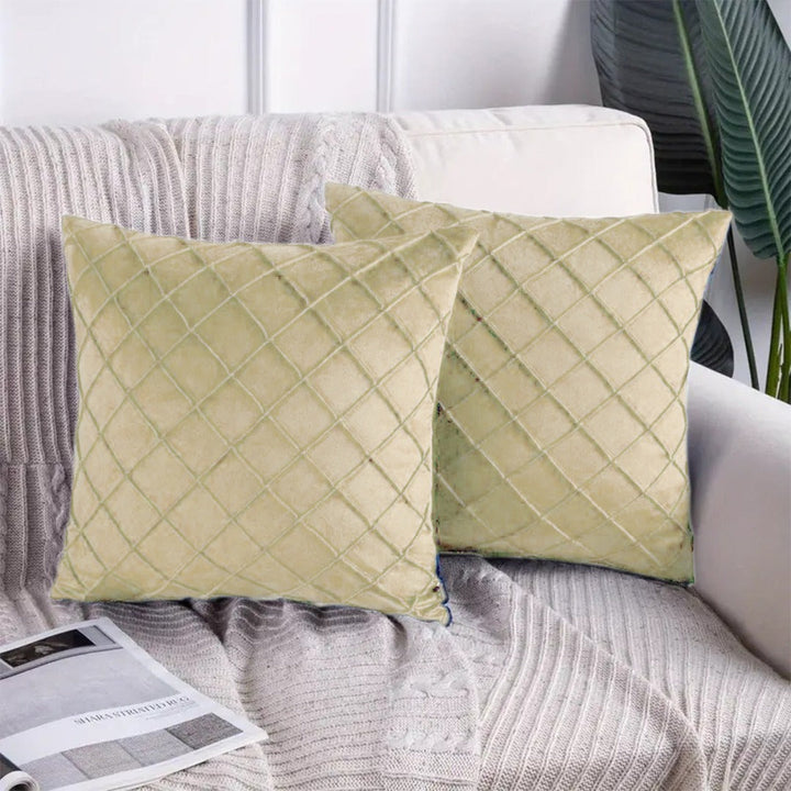 Seluna Cuts Velvet Cushion Covers (Pack of 2)