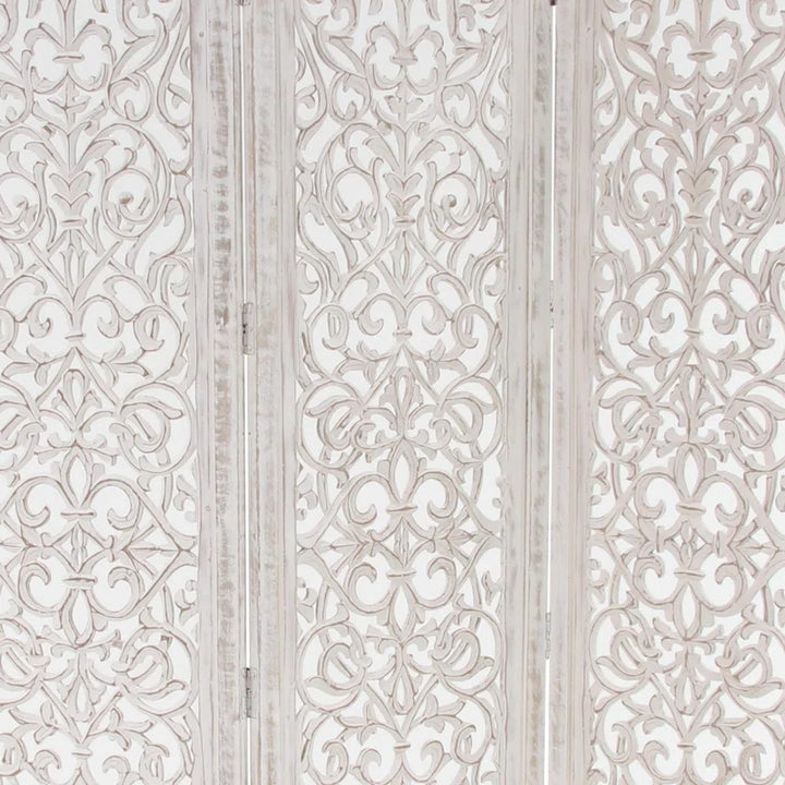 Allium Hinged Foldable Floral Partition Room Divider Screen