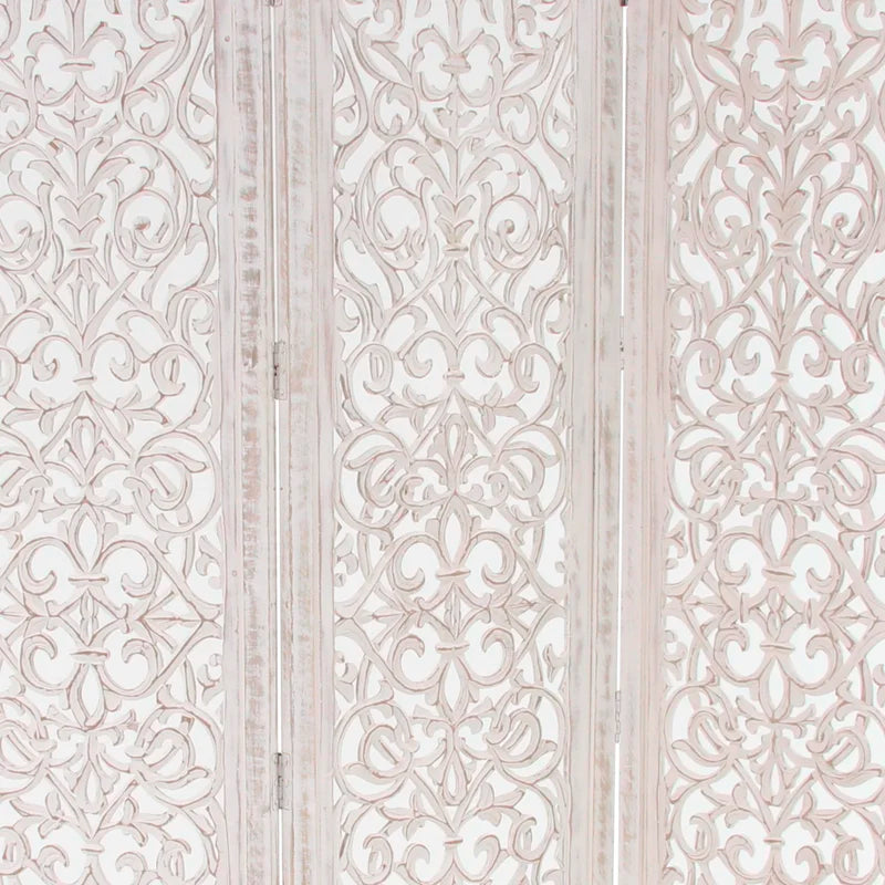 Allium Hinged Foldable Floral Partition Room Divider Screen