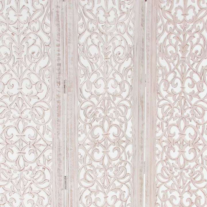 Allium Hinged Foldable Floral Partition Room Divider Screen