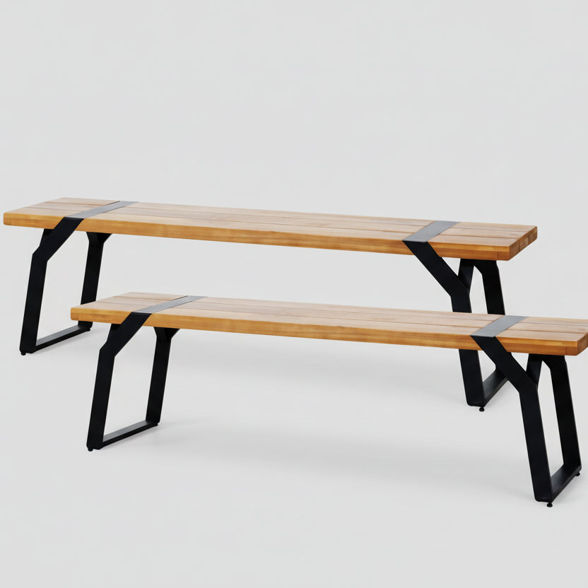 Zoratino Lawn Park Sitting Metal Wooden Bench