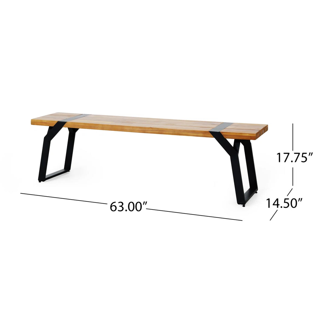 Zoratino Lawn Park Sitting Metal Wooden Bench