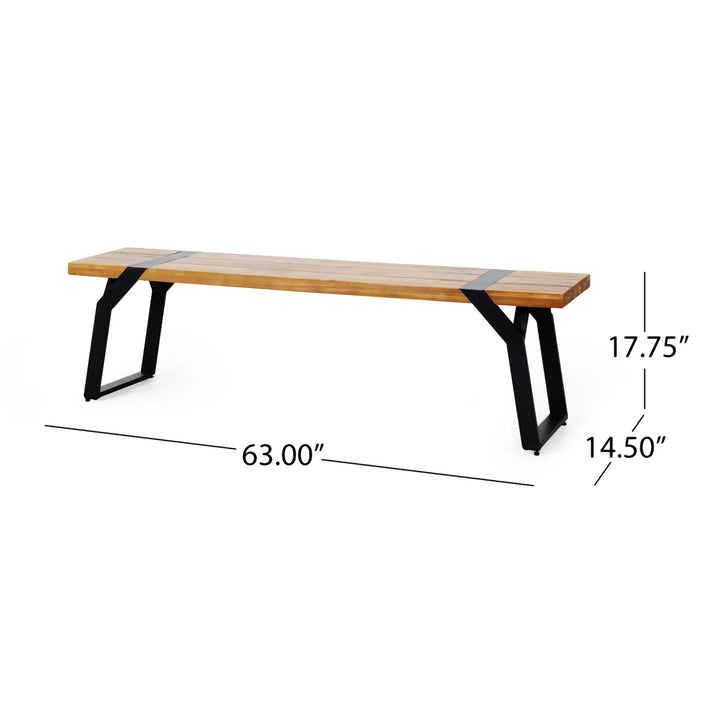 Zoratino Lawn Park Sitting Metal Wooden Bench