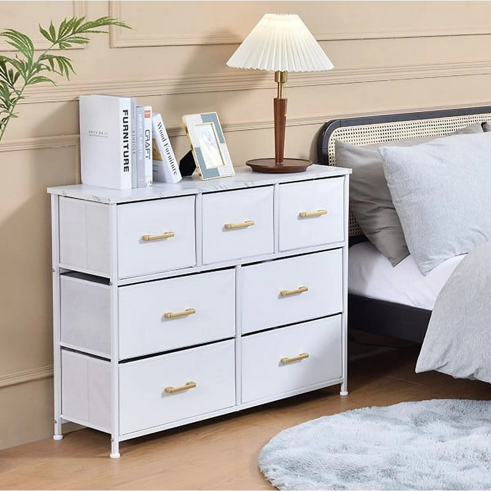 Roofail 7 Drawer Dresser Storage Living Room Hallway Organizer Cabinet Stand