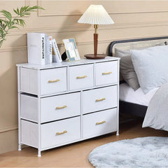 Roofail 7 Drawer Dresser Storage Living Room Hallway Organizer Cabinet Stand