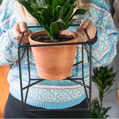 Sukudaa Metal Pot Organizer Plant Pot Rack (No Pots Included)