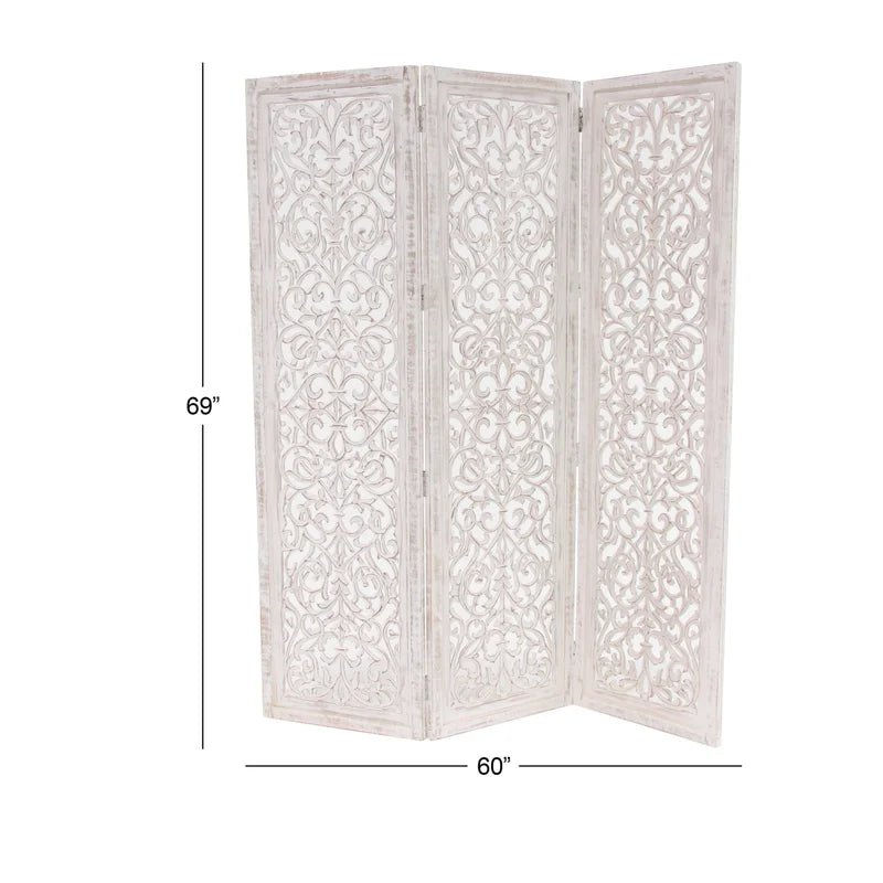 Allium Hinged Foldable Floral Partition Room Divider Screen | Furniture | Waseeh Pakistan