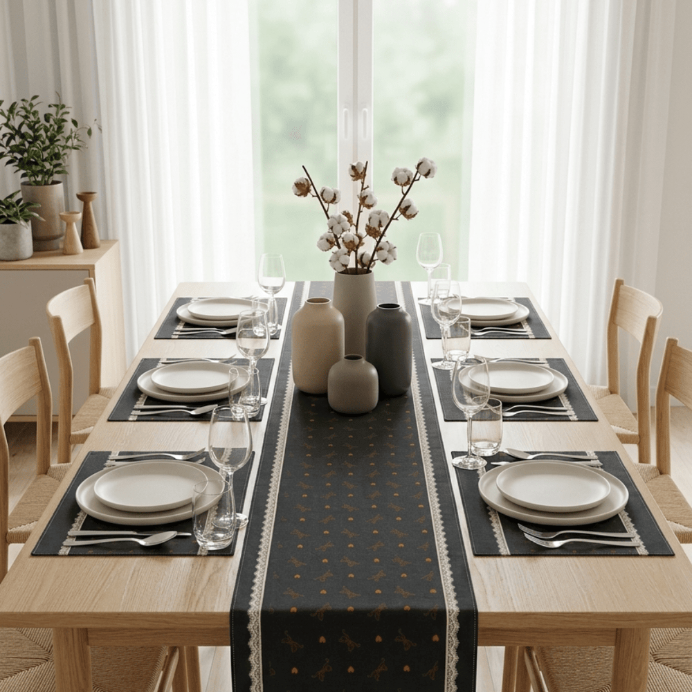 Aloria Table Runner & Mats Set | Home Décor | Waseeh Pakistan