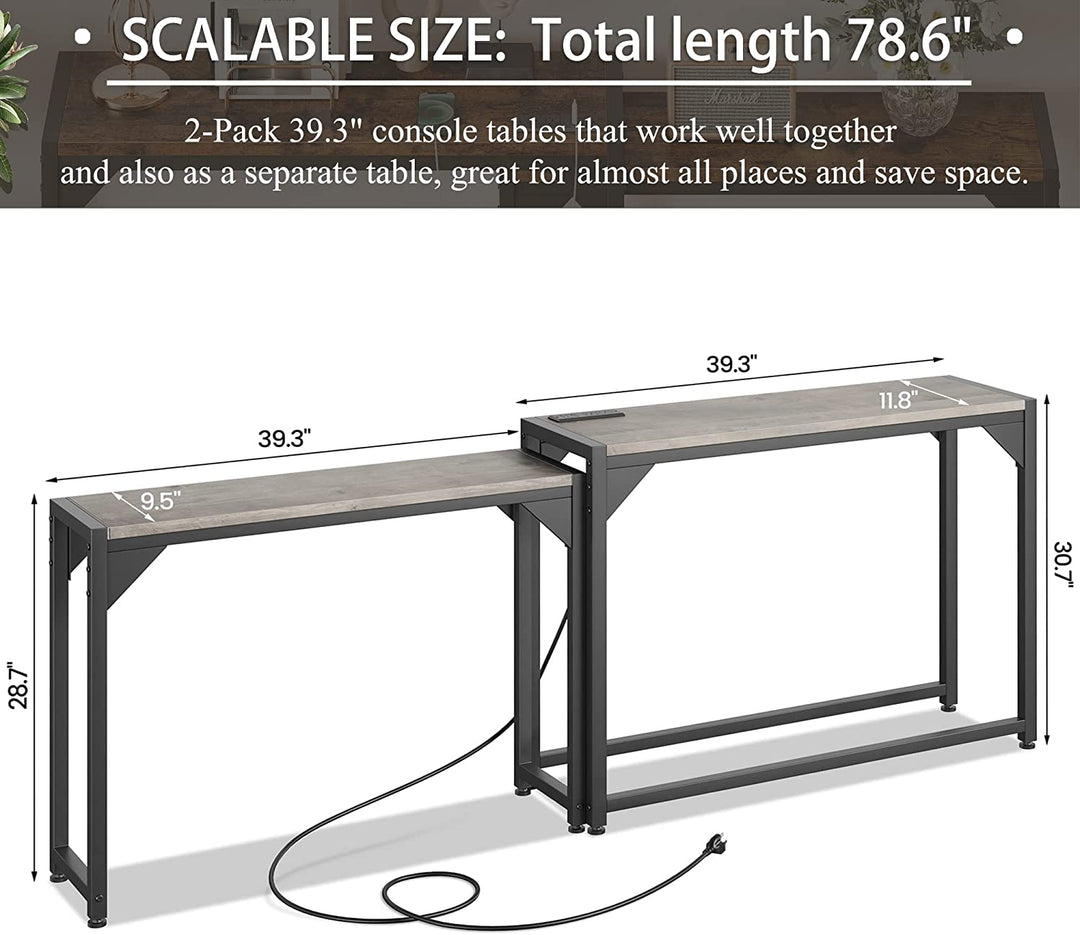 Amyove Nesting Console Narrow Long Entryway Table (Set of 2) | Not Sale FB | Waseeh Pakistan