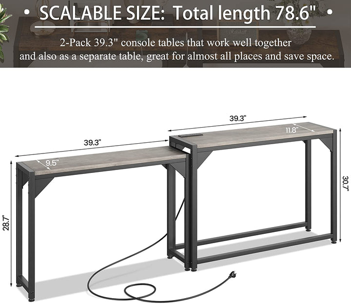 Amyove Nesting Console Narrow Long Entryway Table (Set of 2) | Not Sale FB | Waseeh Pakistan