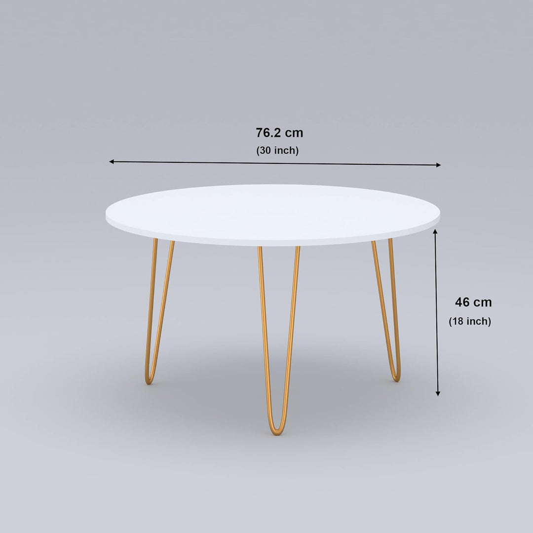 Anikaa Living Room Lounge Coffee Center Hairpin Legs Table mdf marble white | Furniture | Waseeh Pakistan