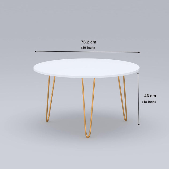 Anikaa Living Room Lounge Coffee Center Hairpin Legs Table mdf marble white | Furniture | Waseeh Pakistan