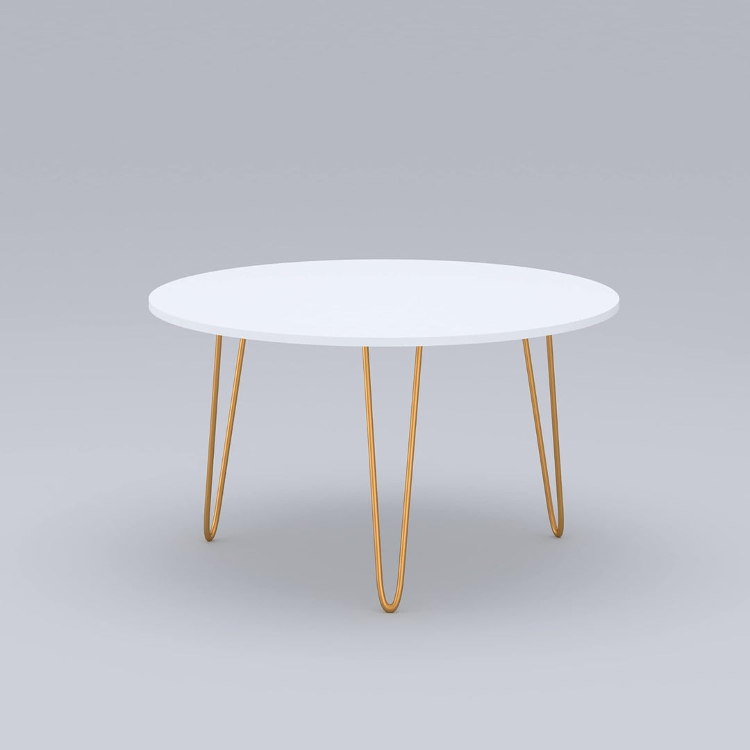 Anikaa Living Room Lounge Coffee Center Hairpin Legs Table mdf marble white | Furniture | Waseeh Pakistan