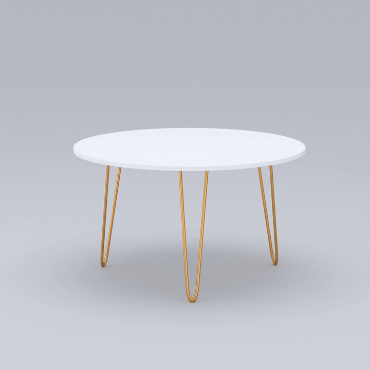 Anikaa Living Room Lounge Coffee Center Hairpin Legs Table mdf marble white | Furniture | Waseeh Pakistan