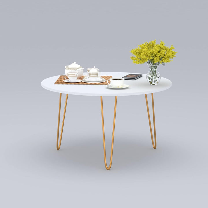 Anikaa Living Room Lounge Coffee Center Hairpin Legs Table mdf marble white | Furniture | Waseeh Pakistan
