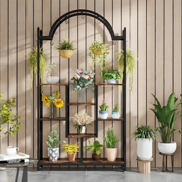Arcolo Flower Stands with Hanging Hooks Rack | Furniture | Waseeh Pakistan