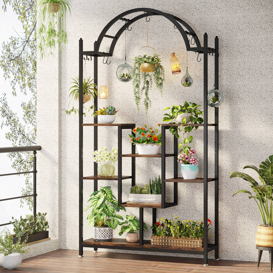 Arcolo Flower Stands with Hanging Hooks Rack | Furniture | Waseeh Pakistan