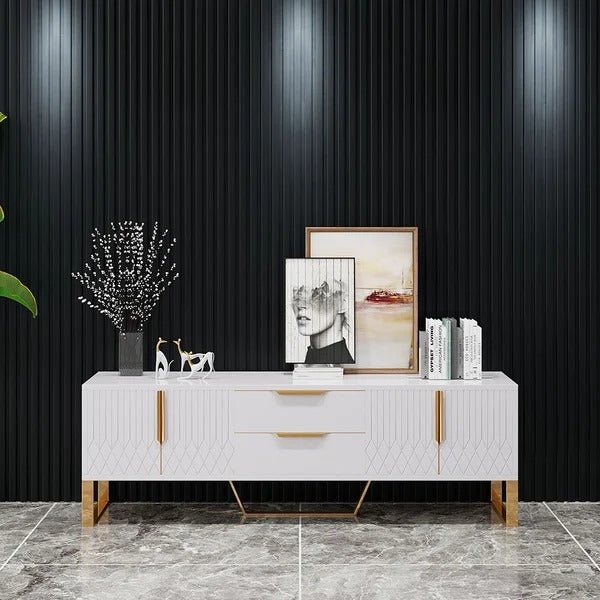 Aro Modern Media LED TV Stand Lounge Console with 2 Drawers | Not Sale FB | Waseeh Pakistan