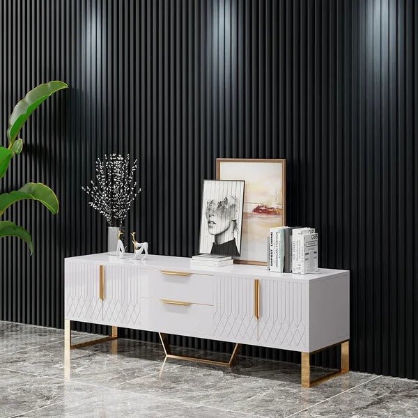 Aro Modern Media LED TV Stand Lounge Console with 2 Drawers | Not Sale FB | Waseeh Pakistan