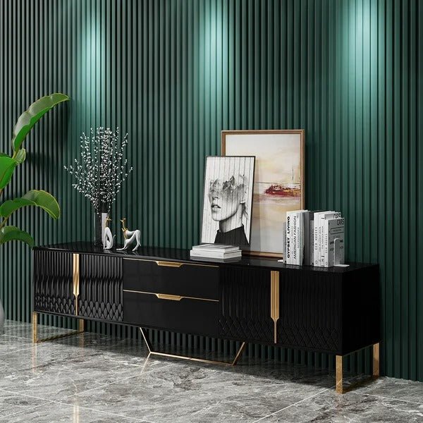 Aro Modern Media LED TV Stand Lounge Console with 2 Drawers | Not Sale FB | Waseeh Pakistan
