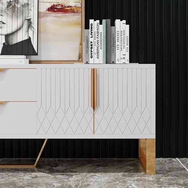 Aro Modern Media LED TV Stand Lounge Console with 2 Drawers | Not Sale FB | Waseeh Pakistan
