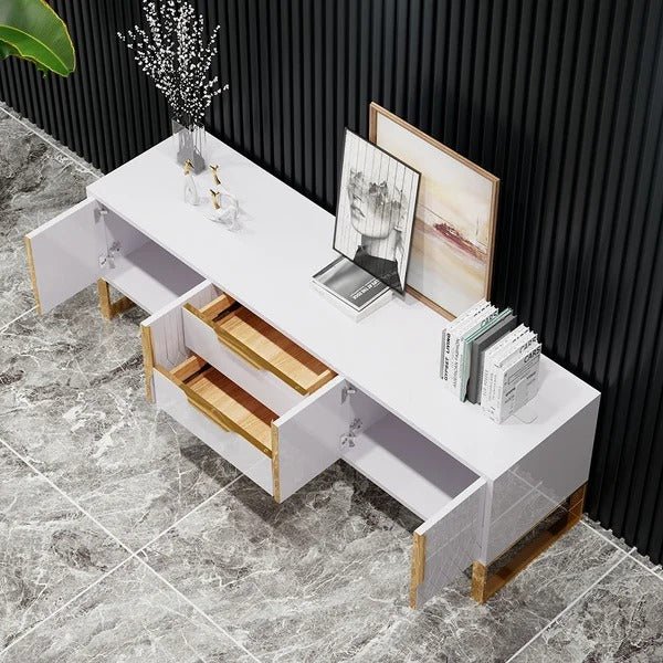 Aro Modern Media LED TV Stand Lounge Console with 2 Drawers | Not Sale FB | Waseeh Pakistan