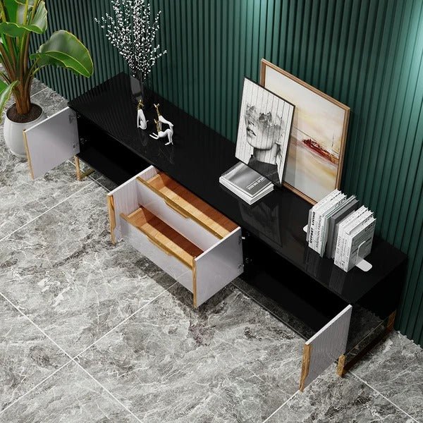 Aro Modern Media LED TV Stand Lounge Console with 2 Drawers | Not Sale FB | Waseeh Pakistan