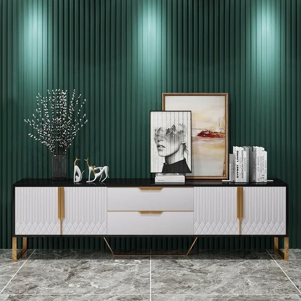 Aro Modern Media LED TV Stand Lounge Console with 2 Drawers | Not Sale FB | Waseeh Pakistan